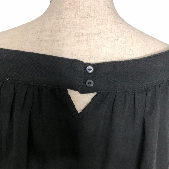 UMGEE BLACK OFF SHOULDER FLORAL EMBROIDERED TOP - Picture 5 of 8